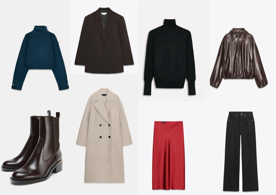 Affordable fall outfit ideas 2025 – blazers, knits, skirts, boots under $100