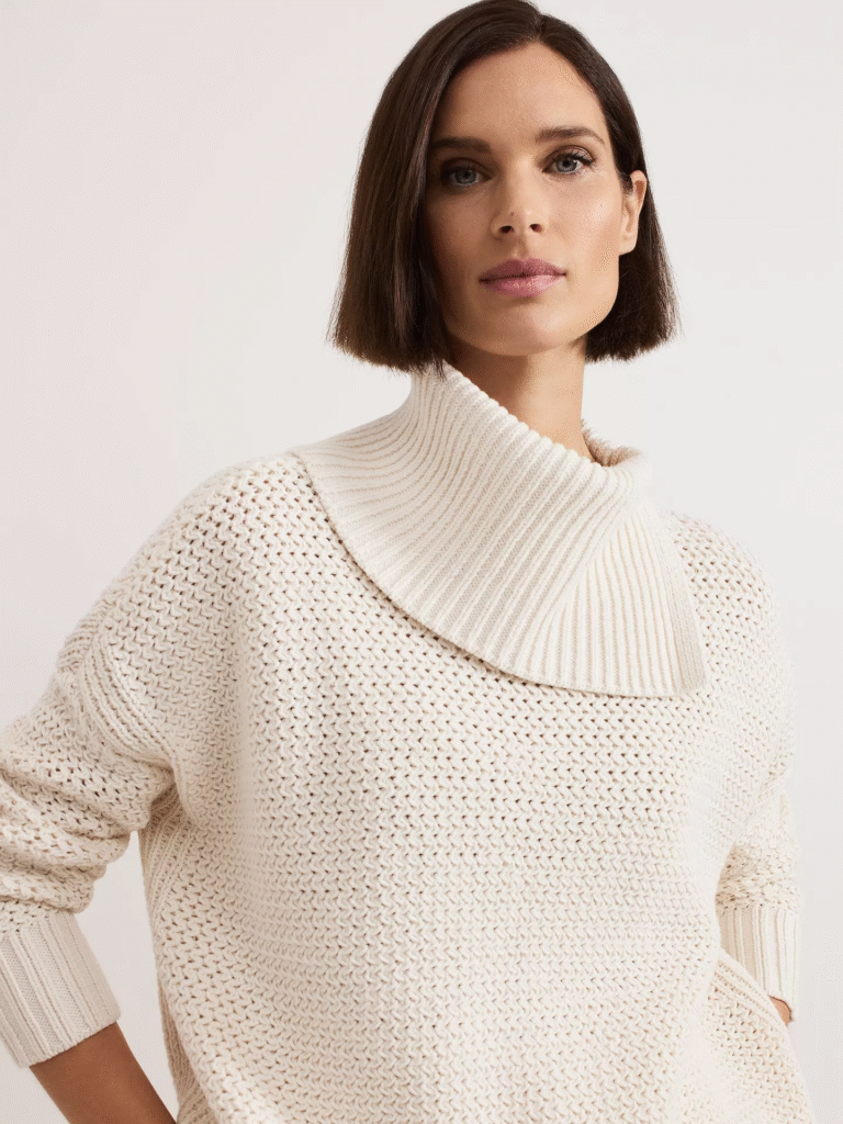 Affordable fall outfit ideas 2025 – chunky sweater under $100